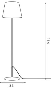 Stojacia lampa ARDEN 1xE27/60W/230V čierna/biela
