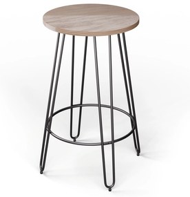 Bistro stôl Hamilton Ø60cm Drevený oceľový rám