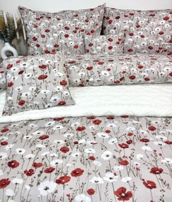 Posteľná obliečka Béžové maky 140x200/70x90 cm – 100 % bavlna