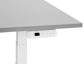 Elektricky nastaviteľný písací stôl 180 x 80 cm sivá/biela DESTINES Beliani