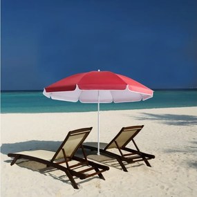 Plážový slunečník Cyprusa 180 cm červený