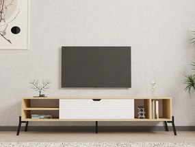 TV stolík/skrinka Nusave (dub zafírový + biela) . Vlastná spoľahlivá doprava až k Vám domov. 1095435
