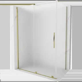 Mexen Velar posuvná sprchová kabína 140 x 70 cm, mráz, zlatá - 871-140-070-31-50