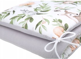 BabiM Mantinel do postieľky Baby 2Side 180x30 Farba: srnka-zajačik-veverička