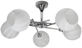Candellux Chrómové stropné svietidlo Raul pre žiarovku 5x E14 35-72269
