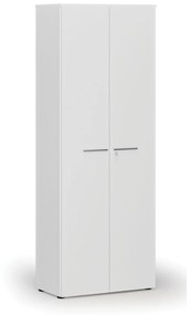 Kancelárska skriňa s dverami PRIMO WHITE, 2128 x 800 x 420 mm, biela