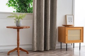 Zatemňovací záves LOOM VELVET 140x250 cm, béžovohnedý Zavesenie: Kovové krúžky