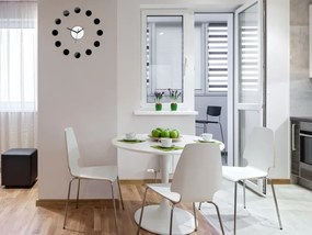 Nástěnné samolepící hodiny Rio 40 cm černé/bílé