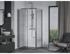 Mexen Apia, sprchový kút s posuvnými dverami 120 (dvere) x 90 (stena) cm, 6mm číre sklo, chrómový profil, 840-120-090-01-00