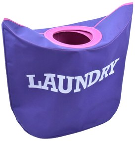 Textilný kôš na bielizeň LAUNDRY lila
