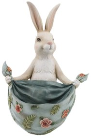Dekorácia králik s kvietkovaným šatkou - 25 * 25 * 36 cm