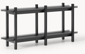 Regál z dubového dreva so sklenenými policami Alex