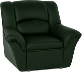 Kožené kreslo Dubaj LUX, tm. zelená (K-32)