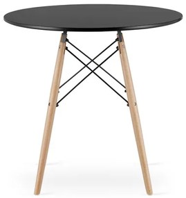 Jedálenský stôl TODI 80 cm - buk/čierna