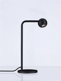 LED čierna stolná lampa Sfera