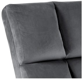 Sivé zamatové kreslo Alba – Actona