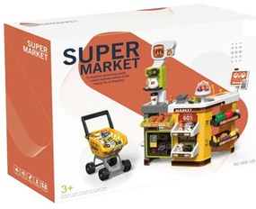 Hračkársky supermarket žltý, 65 dielov