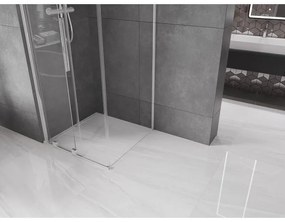 Mexen Velar, sprchový kút s posuvnými dverami 120(dvere) x 120(stena) cm, 8mm číre sklo, chrómový profil, 871-120-120-01-01