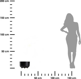 PLASTOVÝ KVETINÁČ TERRA 27X17 CM ČIERNA