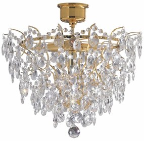 Stropné svietidlo v zlatej farbe Markslöjd Rosendal Luxy, ø 48 cm