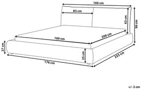 Manželská vodná posteľ 160 cm Vetiver (béžová) (s roštom a matracom). Vlastná spoľahlivá doprava až k Vám domov. 1076469