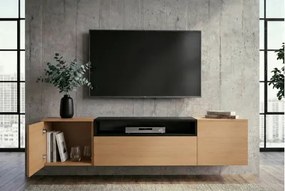 TV-skrinka 47808 Loft 160cm Prírodná Dub Dyha/Čierna - Komfort-nábytok
