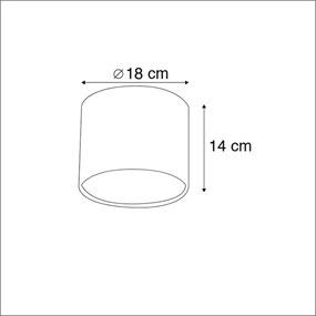 Tienidlo na lampu z látky svetlosivá 18/18/14