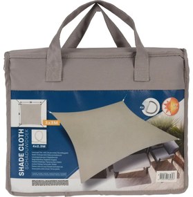 Tieniaca plachta s UV filtrom 50+, farba taupe, 3 x 3 m