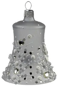 Zvonček sivý  mat dekor mrazivých kvapiek
