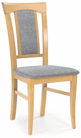 Jedálenská stolička Konrad - dub medový / sivá