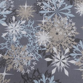 Plachta z mikrovlákna SNOWFLAKE modrosivá 180x200 cm