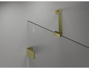 Mexen Lunar-B, pravostranný výklopný sprchový kút 95 x 80 cm, 8mm číre sklo, zlatý kartáčovaný - 832-095-080-55-00-P