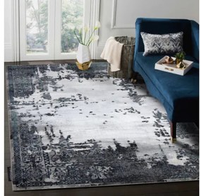 Koberec DE LUXE 2078 Ornament vintage - sivý