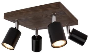 Spot-Light DO2910456 - Stropné bodové svietidlo MANARA 4xGU10/5W/230V borovica
