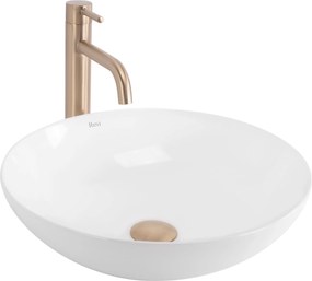 Rea Anika, umývadlo na dosku 405x405x120 mm, biela lesklá, REA-U6367