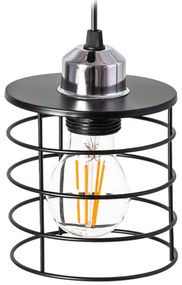 Toolight - Stropná lampa závesná trojitá kovová 3xE27 392204, čierna, OSW-04003