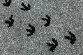 Koberec Lima M133A svetlosivý / čierny kruh