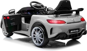 LEAN CARS Mercedes GTR batériové auto strieborné lakované