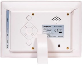 Sencor - Digitálny fotorámik s reproduktorom 230V biela + diaľkové ovládanie