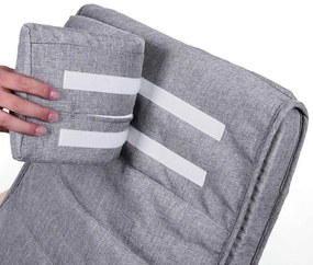 SongmicsHome Hojdacie kreslo, leňoška SWING nosnosť 150kg, 67x115x91cm, sivá
