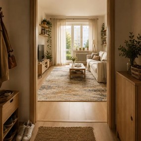 Protišmykový koberec NOVO mramor béžový