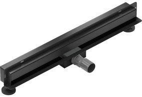 Mexen Flat nerezový sprchový žľab na stenu 60 cm vzor WALL, čierny, 1730060