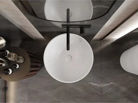 Mexen Onyx-03, voľne stojace umývadlo z konglomerátu 45x45x83 cm, biela matná, 26534500