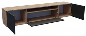 Závesný televízny stolík RTV Neo 180 cm Dub artisan/čierna