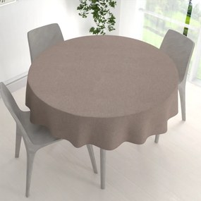 Biante Dekoračný okrúhly obrus BKW-204 Sivohnedý žíhaný Ø 120 cm