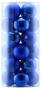 DECOLED Plastové gule, d. 8 cm, modré, 12x lesklé, 12x matné