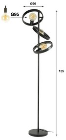 Stojaca lampa 84-01 3L Hover