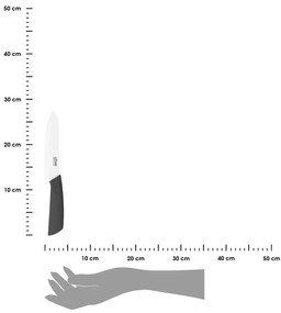 Kuchynský nôž Zirco 27,5 cm čierno-biely