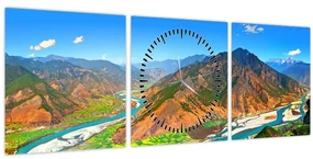 Obraz - River Yangtze (s hodinami) (90x30 cm)