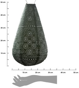 SOLÁRNY LAMPÁŠ DROP 48X28 CM ZELENÁ